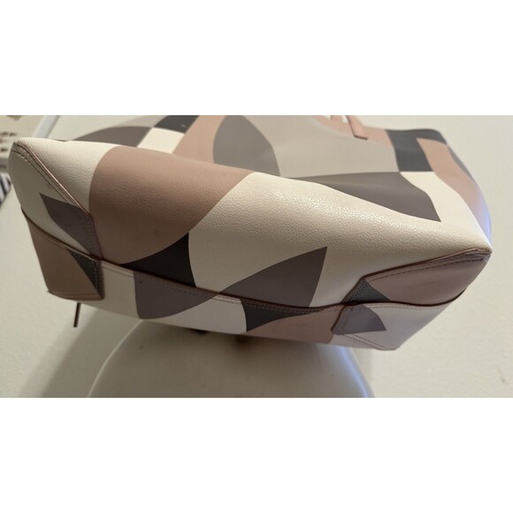 Kate Spade Pink Geometric Reversible Tote Purse Matching Wristlet Cow Leather - Picture 4 of 9